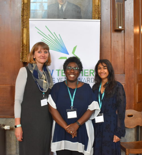 Professor Foluke Adebisi, Professor of Law at the University of Bristol Law School and Finalist Law Teacher of the Year 2024 at the Celebrating Excellence in Law Teaching conference, June 2024, together with colleagues Professor Sally Sheldon and Dr Sahar Shah.